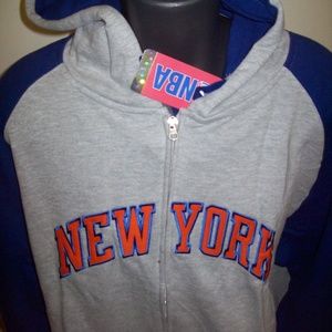 NEW YORK KNICKS Full Zip Hoody w Sewn Logos 3X 3XT